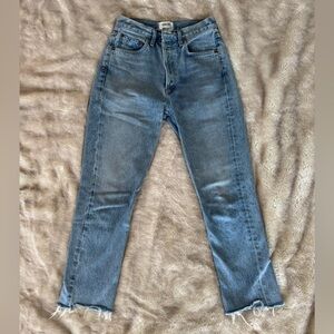 Agolde Light Blue Denim Jeans Riley High Rise